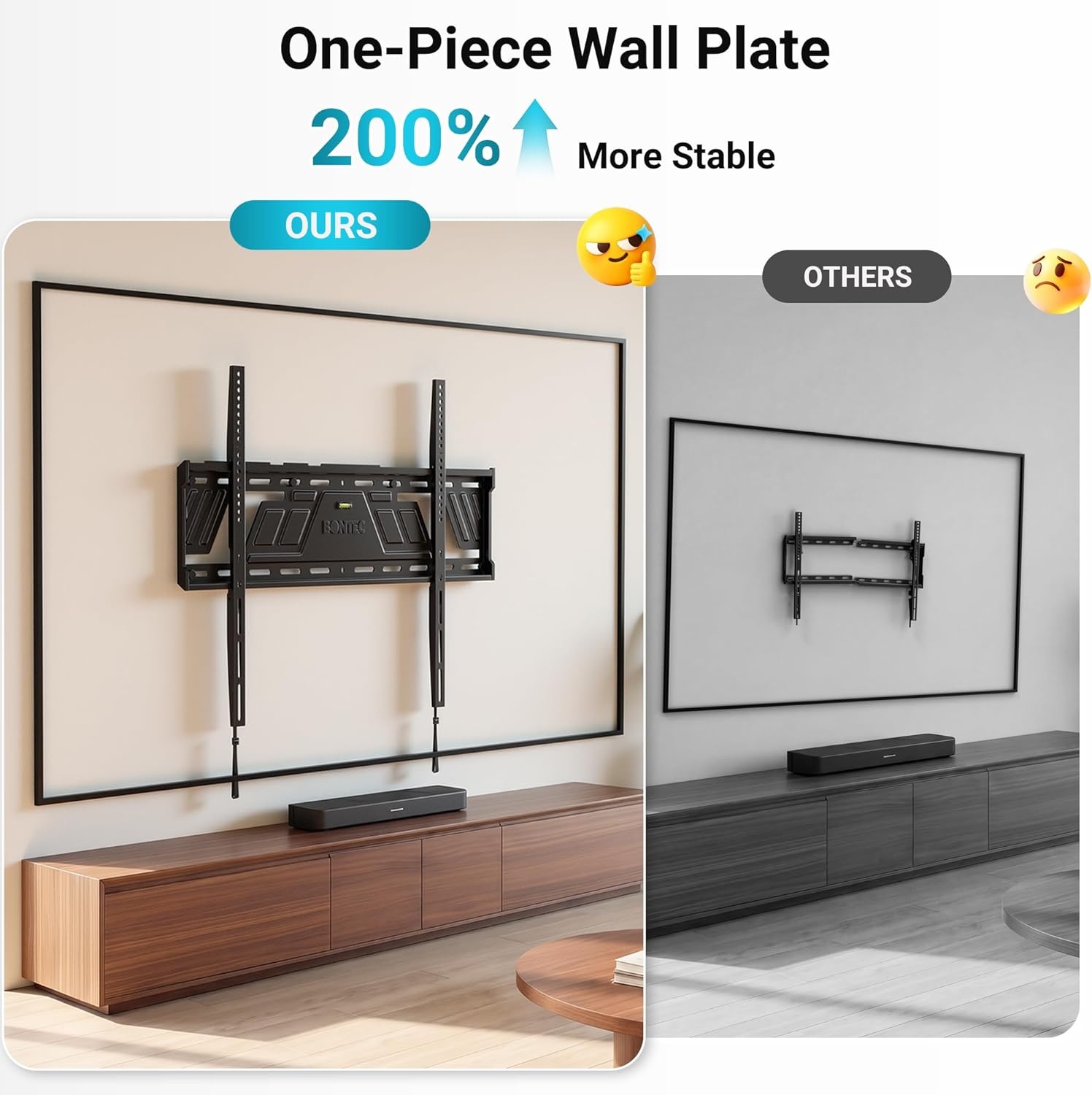 image:imageBONTEC Full Motion TV Wall Mount for 3785 Inch TVs Hold up to 132lbs Max VESA 600x400mm Swivel Tilt Dual Arms Adjustable Viewing Angle Fits 16 Wood Studs Easy Assembly43100 Inch