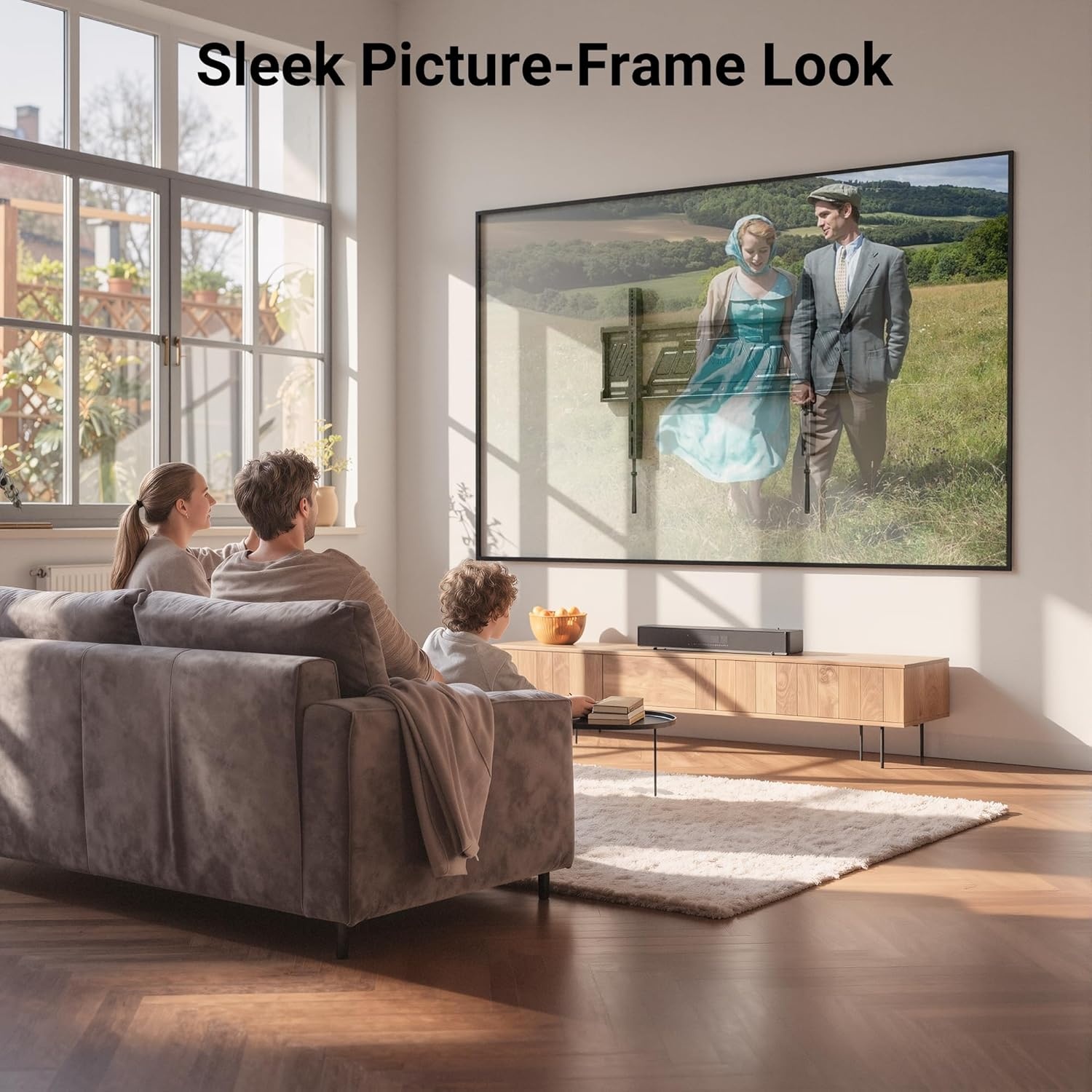 image:imageBONTEC Full Motion TV Wall Mount for 3785 Inch TVs Hold up to 132lbs Max VESA 600x400mm Swivel Tilt Dual Arms Adjustable Viewing Angle Fits 16 Wood Studs Easy Assembly43100 Inch