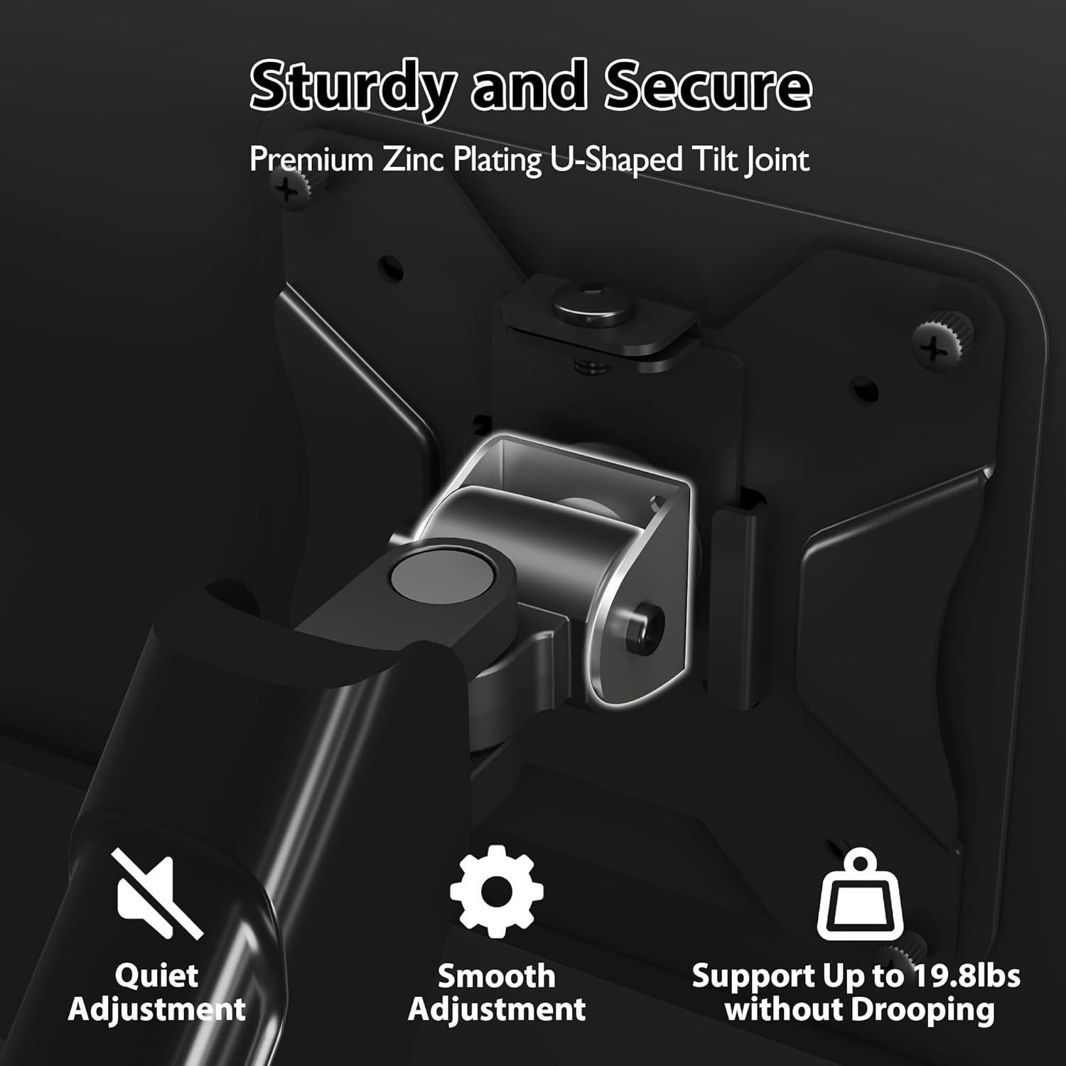 image:imageBONTEC Monitor Wall Mount Arm VESA Gas Spring Height Adjustable for 1342 Inch Screens Max 198lbs Swivel Tilt SpaceSaving Desk Mount Easy Installation Single Arm TV Mount Max VESA 200x200Dual Arms