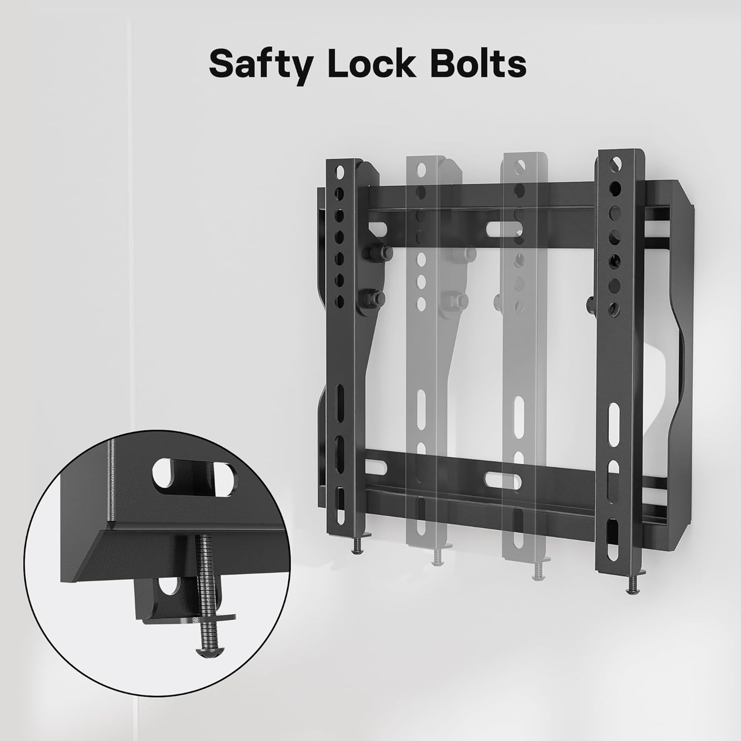 image:imageBONTEC TV Wall Mount Bracket Fixed for 1745 inch LED OLED LCD Flat Screen TVs up to 66lbs Low Profile Ultra Slim Tilt Mount Max VESA 200x200mm Easy Installation Fits 8 Wood Studs
