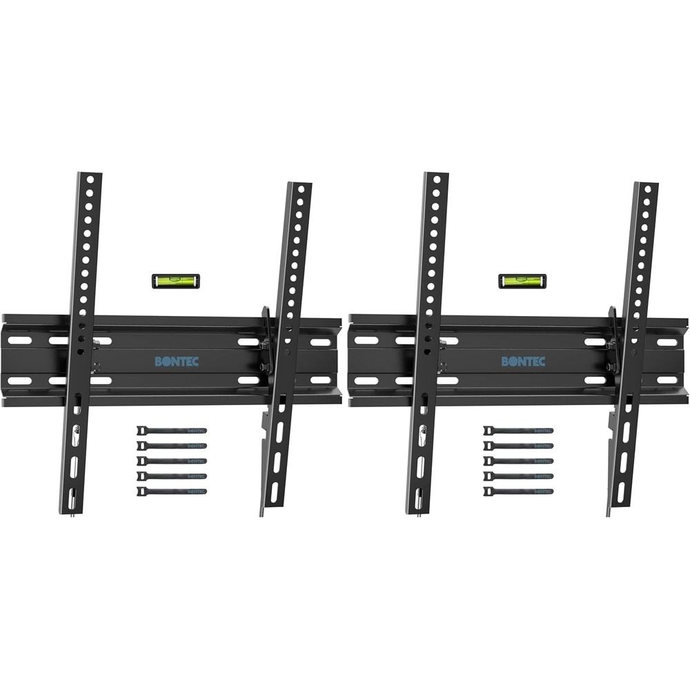 image:imageBONTEC TV Wall Mount Tilting for 2360 inch TVs Low Profile Design Max VESA 400x400mm Holds up to 115lbs TV Mount for LCD LED OLED Flat Screens Fixed Ultra Slim Bracket Fits 16 Studs2360 inch Pack of 2