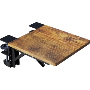 image:imageBONTEC Ergonomic Desk Extender Tray 95x91 Table Mount Arm Wrist Rest Shelf 90Foldable Elbow Support Clamp on Computer Arm Rest for Desk Office amp Home UseDurable Easy to InstallBlack patternRustic Brown