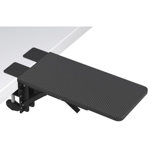 image:imageBONTEC Ergonomic Desk Extender Tray 95x91 Table Mount Arm Wrist Rest Shelf 90Foldable Elbow Support Clamp on Computer Arm Rest for Desk Office amp Home UseDurable Easy to InstallBlack patternBlack Carbon Fiber