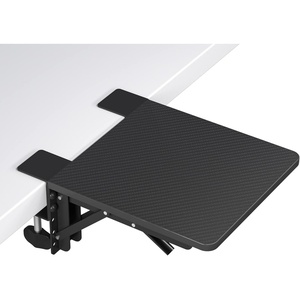 image:imageBONTEC Ergonomic Desk Extender Tray 95x91 Table Mount Arm Wrist Rest Shelf 90Foldable Elbow Support Clamp on Computer Arm Rest for Desk Office amp Home UseDurable Easy to InstallBlack patternBlack
