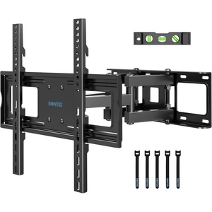 image:imageBONTEC Full Motion TV Wall Mount for 3785 Inch TVs Hold up to 132lbs Max VESA 600x400mm Swivel Tilt Dual Arms Adjustable Viewing Angle Fits 16 Wood Studs Easy Assembly2370 Inch