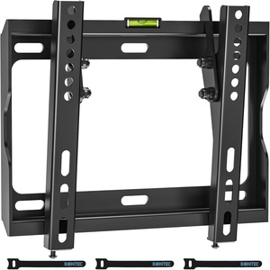 image:imageBONTEC TV Wall Mount Bracket Fixed for 1745 inch LED OLED LCD Flat Screen TVs up to 66lbs Low Profile Ultra Slim Tilt Mount Max VESA 200x200mm Easy Installation Fits 8 Wood Studs
