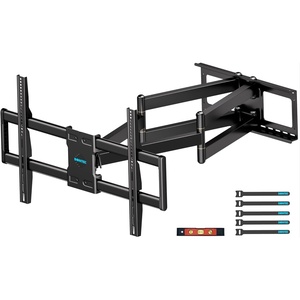 image:imageBONTEC TV Wall Mount for 2665 Inch Flat and Curved Screens with 374 Inch Long Extension Full Motion Swivel Design Heavy Duty Bracket for Corner or Monitor Setup Max VESA 400x400 Holds 77 lbsfor 60110 Inch