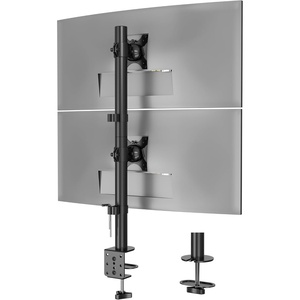 image:imageBONTEC Vertical Dual Monitor Desk Mount Supports 1334 Inch Screens Full Motion Adjustability VESA 75x75100x100mm Up to 22lbs per Arm C Clamp and Grommet Mounting Options Cable ManagementDual Monitor