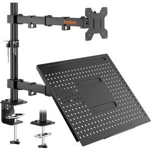 image:imageRedbat Monitor and Laptop Mount Stand Fully Adjustable Monitor Arm with Vented Tray for 13 to 32 LCD Screens and Notebook up to 16 Holds up to 22lbs VESA Compatible Dual Mounting Options13  32