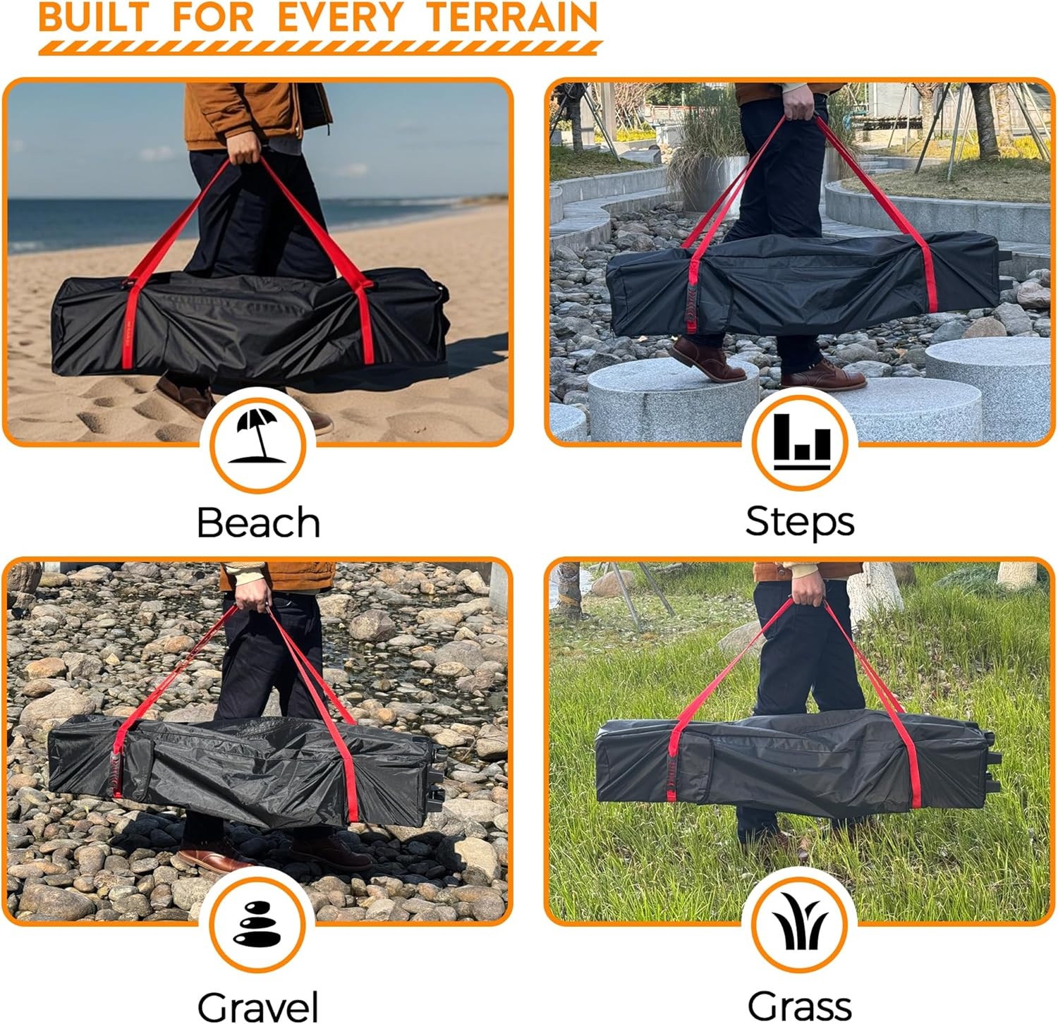 image:imageBONTEC 10x10ft Pop Up Canopy Tent Portable Beach Tent and Instant Shelter 1Person Setup Outdoor Sun Shade Waterproof Folding Gazebo with Roller Bag and 4 Weight Bags Silver Coated Top White