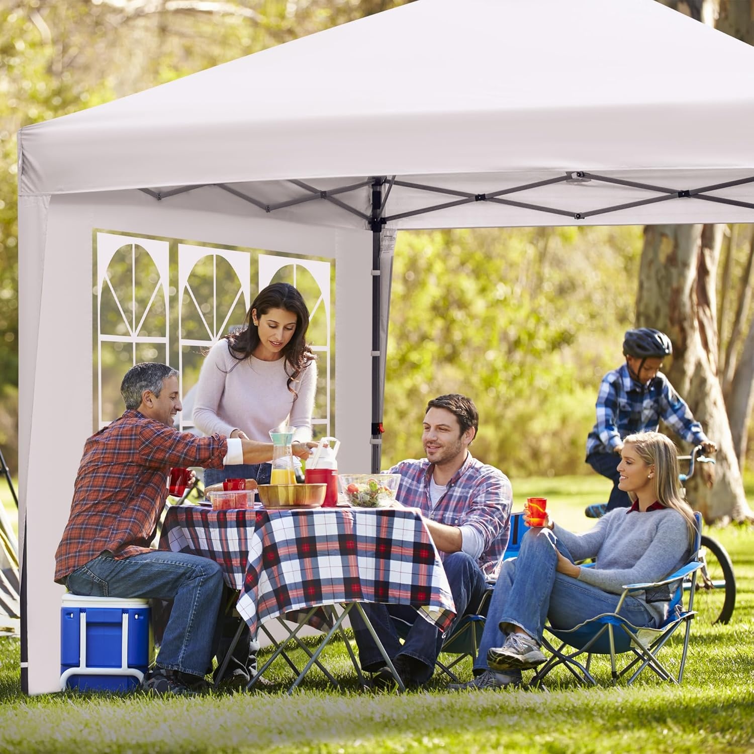 image:imageBONTEC Instant Canopy Sidewall for 10x10 Pop Up Canopy Tent Waterproof UV Protection 1PC Canopy Sunwall 1PC Sidewall Only Canopy Tent NOT Included Church Window