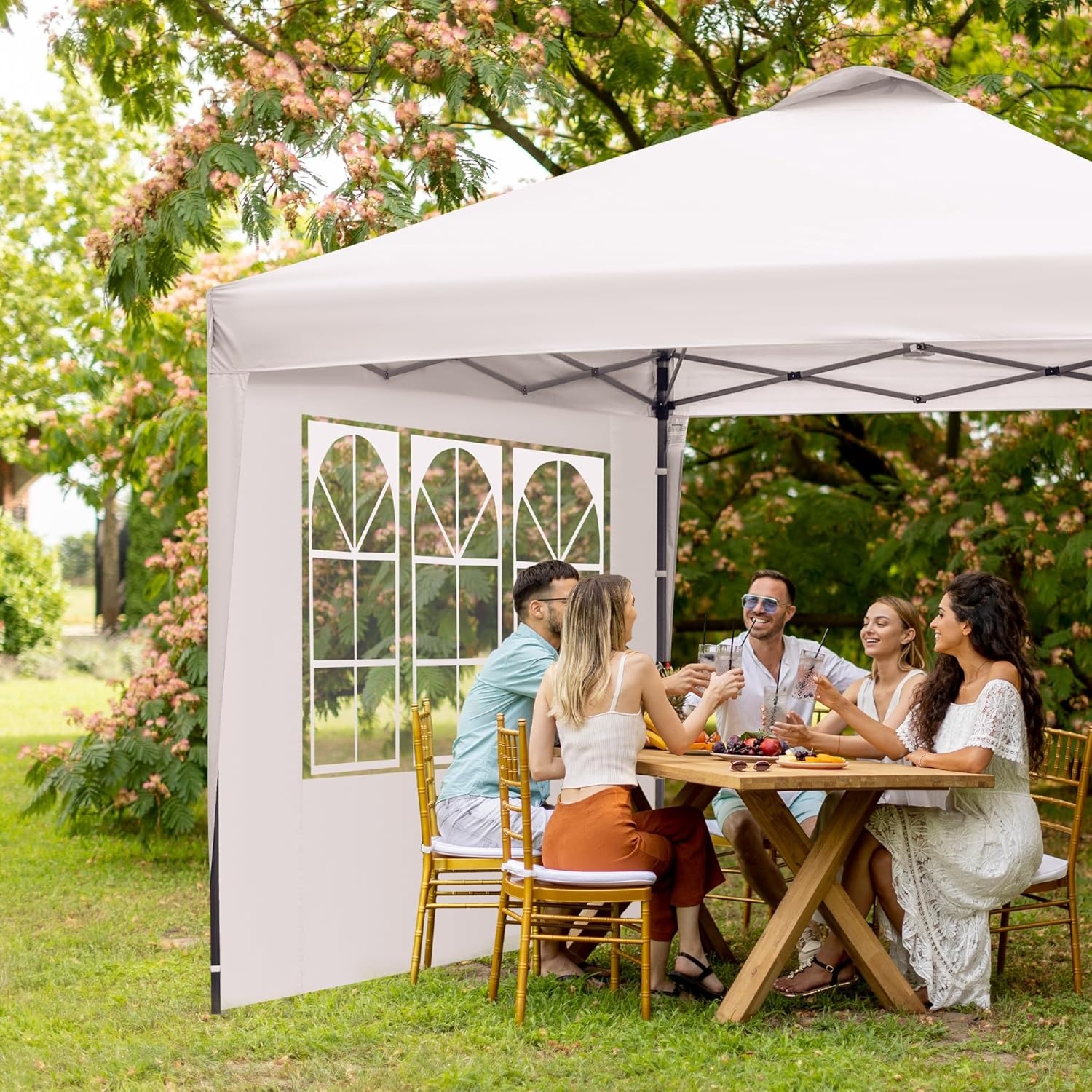 image:imageBONTEC Instant Canopy Sidewall for 10x10 Pop Up Canopy Tent Waterproof UV Protection 1PC Canopy Sunwall 1PC Sidewall Only Canopy Tent NOT Included Church Window